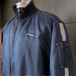 Vintage Polo Jeans Co Ralph Lauren Bomber jacket blue/grey size Large